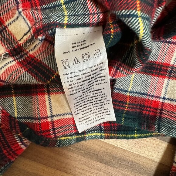 Pendleton Plaid Flannel Shirt In Red And Green Women's Small - Picture 5 of 5